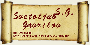 Svetoljub Gavrilov vizit kartica